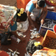 Fish sellers sorting their buy after the auction at Padubidri fishmarket.